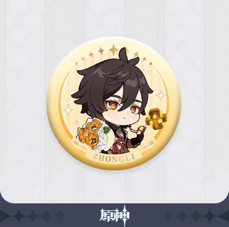 Genshin Impact Chibi Can Badge Special - Zhong Li