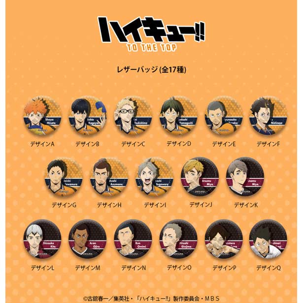 (PO) Haikyu! To The Top Leather Badge A Karasuno & Inarizaki [BOX] Image_1