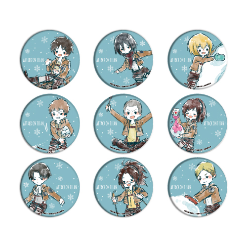 Attack on Titan Can Badge 04 Playing with Snow ver. (Graff Art Design) [BOX] Image_1
