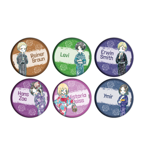 Attack on Titan Can Badge 07 Yukata Ver. (Graff Art Design) [BOX] Image_1