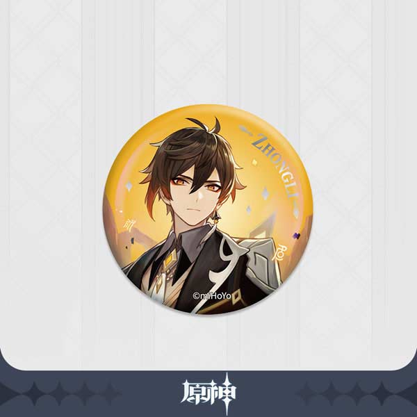 Genshin Impact Vago Mundo Chara Can Badge - Zhong Li Image_1