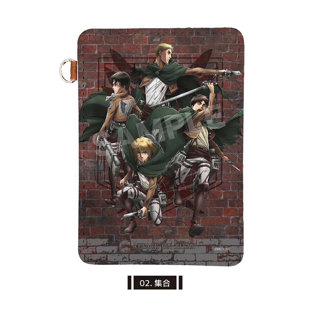 (PO) Attack on Titan Leather Pass Case 02 Group Image Image_1