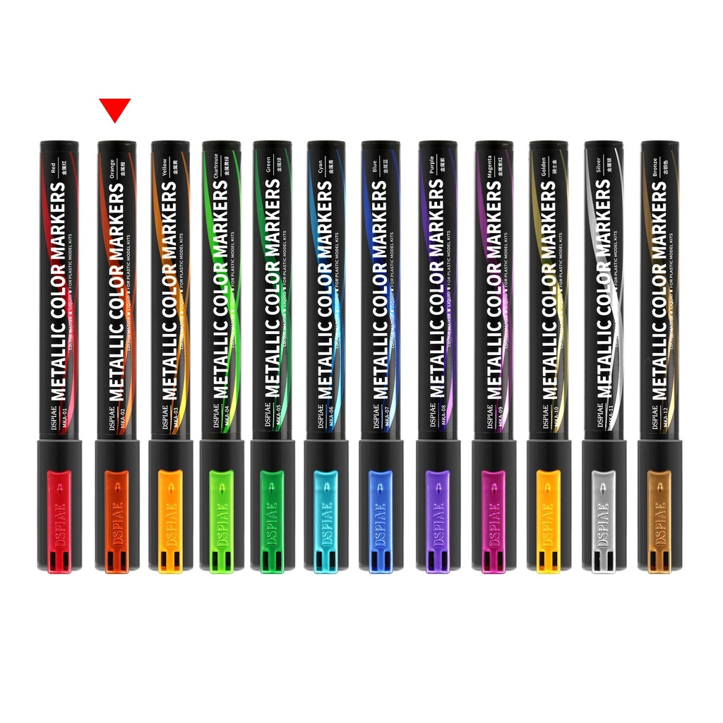 Dspiae Soft Tipped Metallic Color Markers MKA 02 Metallic Orange Image_1