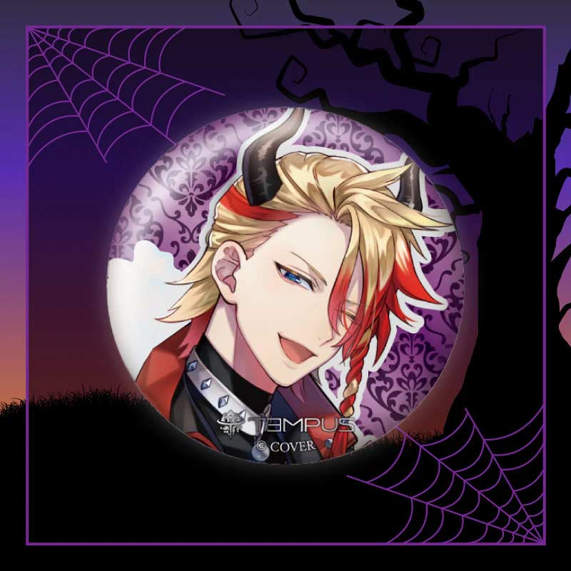 HOLOSTARS English -TEMPUS- Halloween 2023 Metallic Button Badge - The Exiled Prince of the Fire Plane Image_1