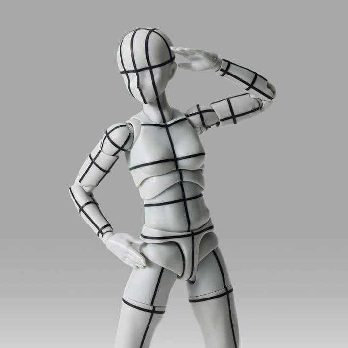 (PO) S.H.Figuarts Body-chan -Sports- Edition -Wire Frame- (Gray Color Ver.) Image_1