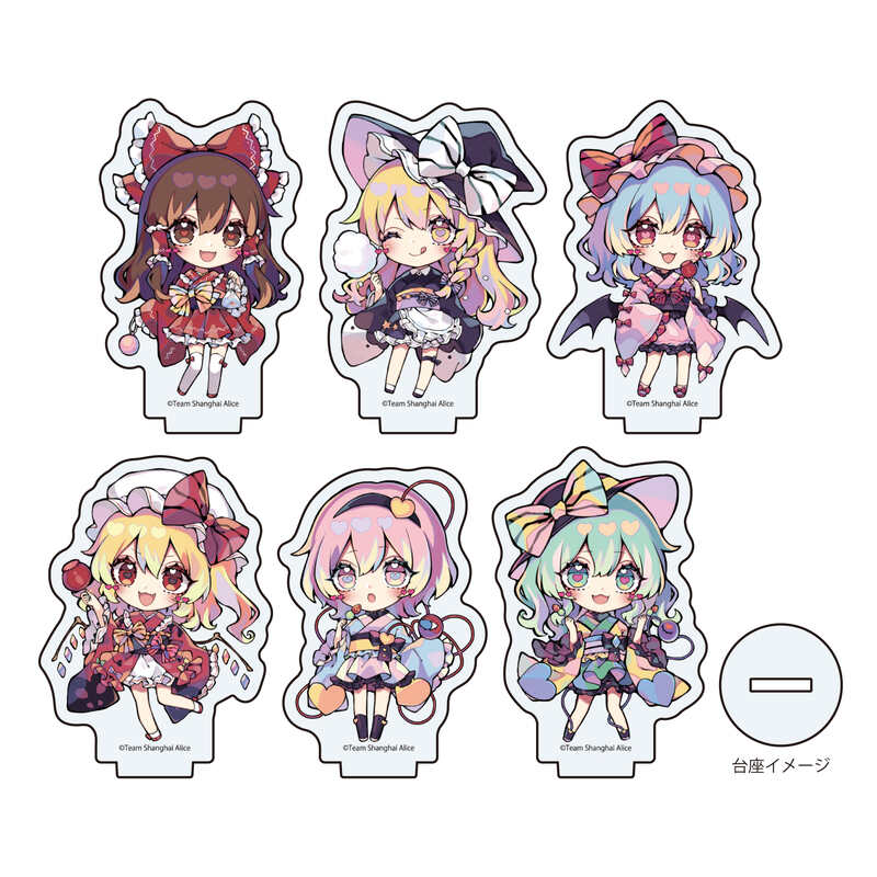 (PO) Acrylic Petit Stand Touhou Project 01 Yukata Ver. (Mini Character Illustration) [BOX] Image_1