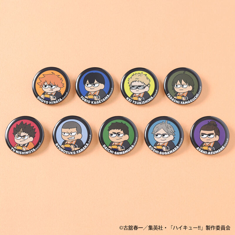 (PO) Haikyu!! Jirori Can Badge Karasuno [BOX] Image_1