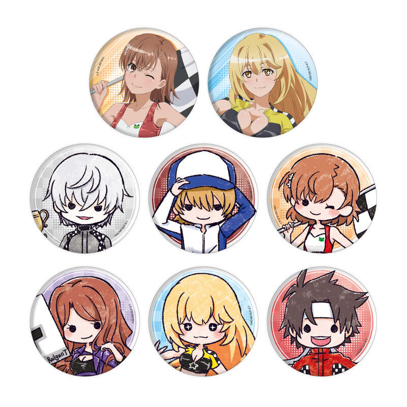 (PO) Can Badge A Certain Scientific Railgun T 24 Car Race Ver. (Original Illustration) [BOX] Image_1