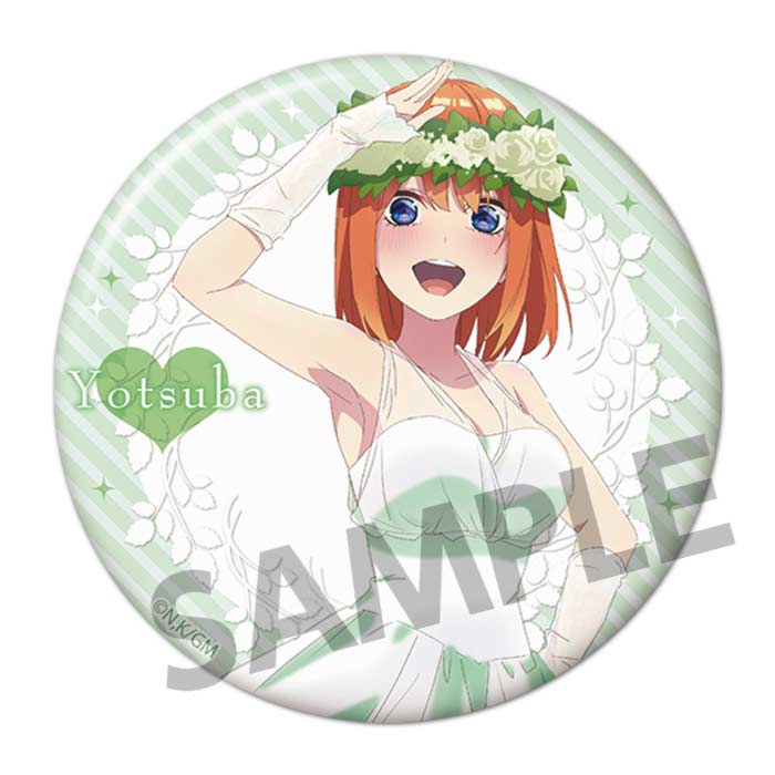 (PO) The Quintessential Quintuplets Movie 76mm Can Badge Nakano Yotsuba Wedding Dress Ver. Image_1