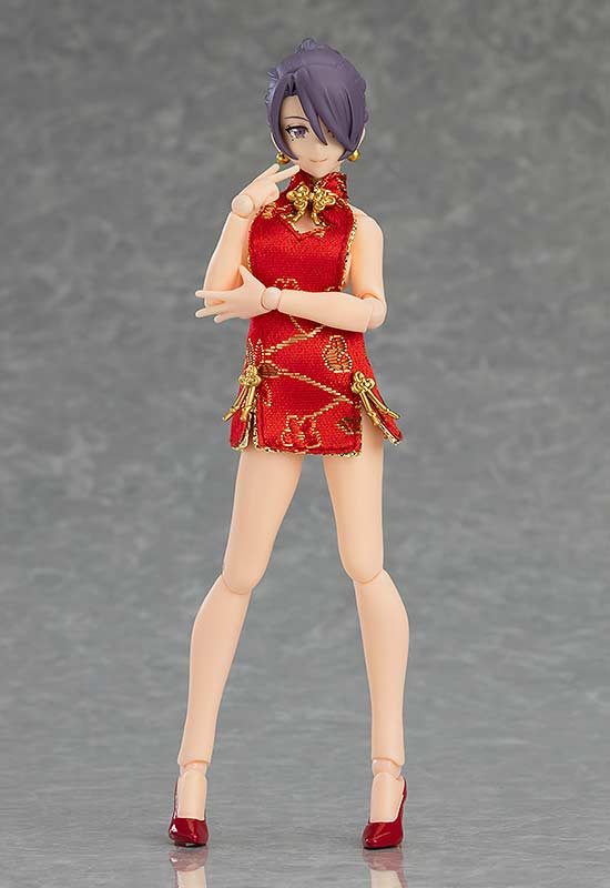 (PO) figma Styles figma Female Body (Mika) with Mini Skirt Chinese Dress Outfit Image_2