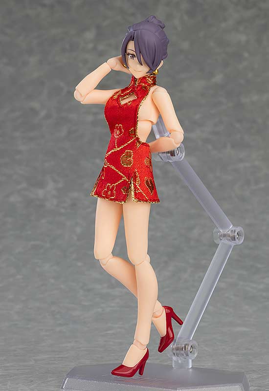 (PO) figma Styles figma Female Body (Mika) with Mini Skirt Chinese Dress Outfit Image_4