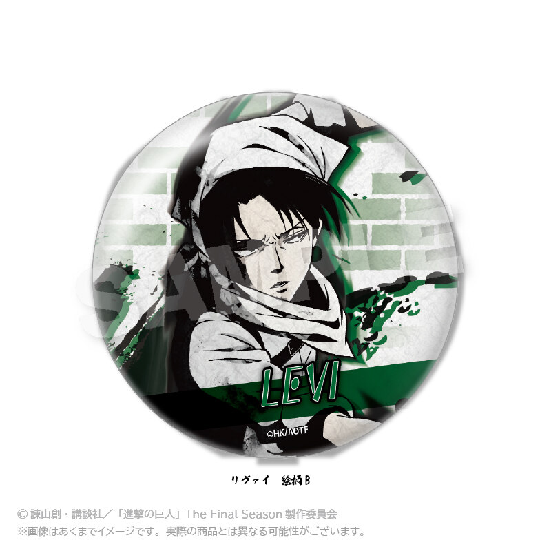(PO) Attack on Titan Sumie Style Choi Deka Can Badge Vol. 2 Levi Pattern B Image_1