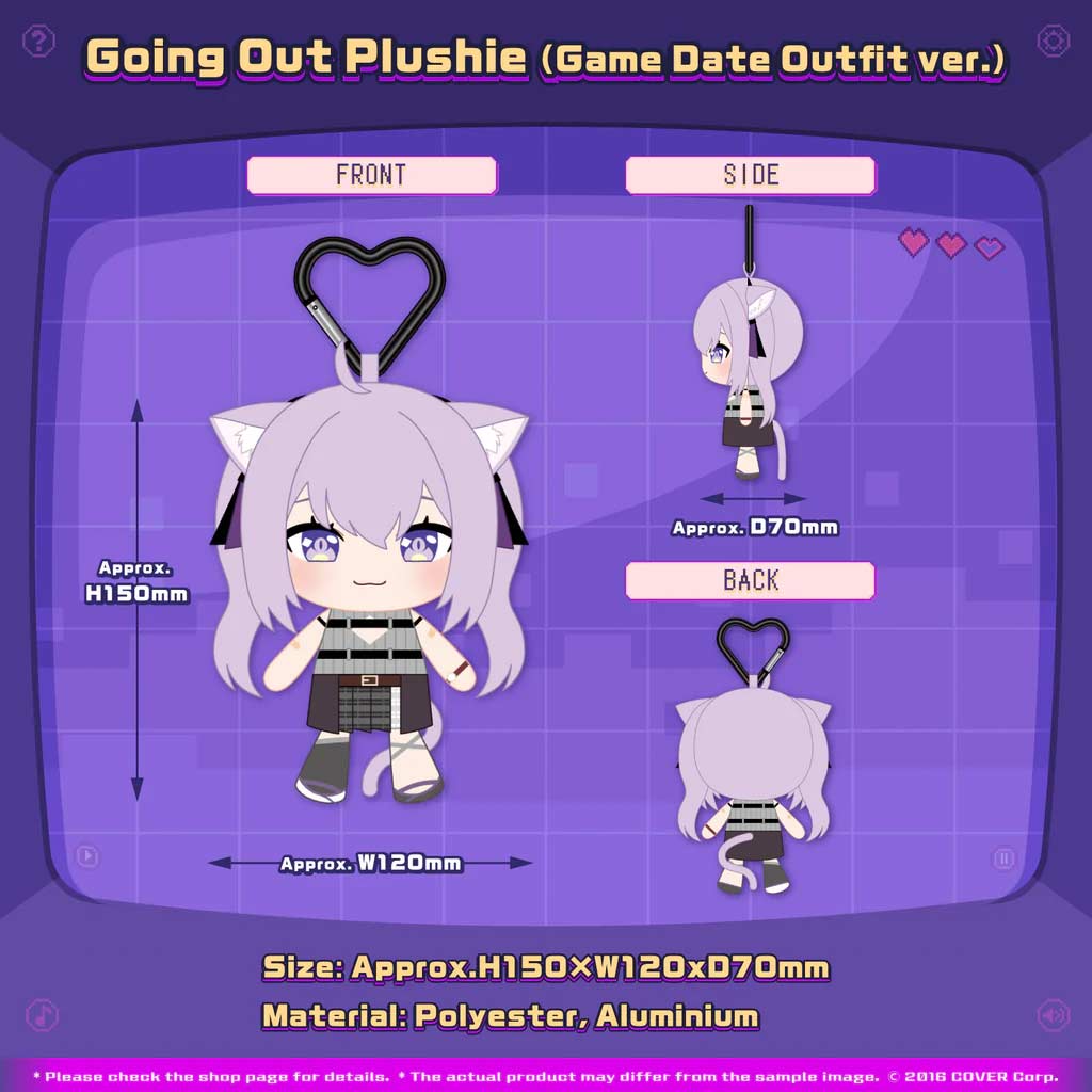 hololive Nekomata Okayu 5th Anniversary Celebration - Going Out Plushie (Game Date Outfit ver.) Image_1
