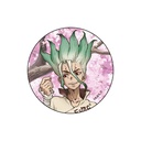(PO) Dr. Stone Trading Original Illustration Can Badge - Ishigami Senku (Cherry Blossom) Image_1