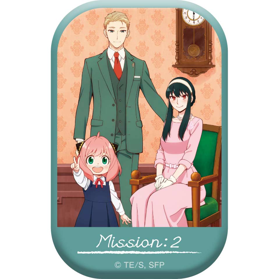 (PO) SPY x FAMILY Square Can Badge MISSION: 2 SECURE A WIFE Main Visual Image_1