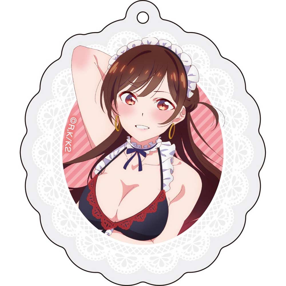 (PO) Rent-A-Girlfriend Original Illustration Acrylic Key Chain Swimwear Maid Ver. 1 Mizuhara Chizuru Image_1