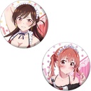 (PO) Rent-A-Girlfriend Original Illustration Can Badge Set Swimwear Maid Ver. A Image_1