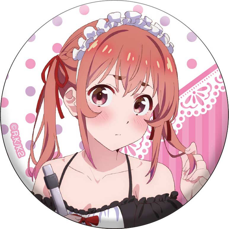 (PO) Rent-A-Girlfriend Original Illustration Can Badge Set Swimwear Maid Ver. A Image_3