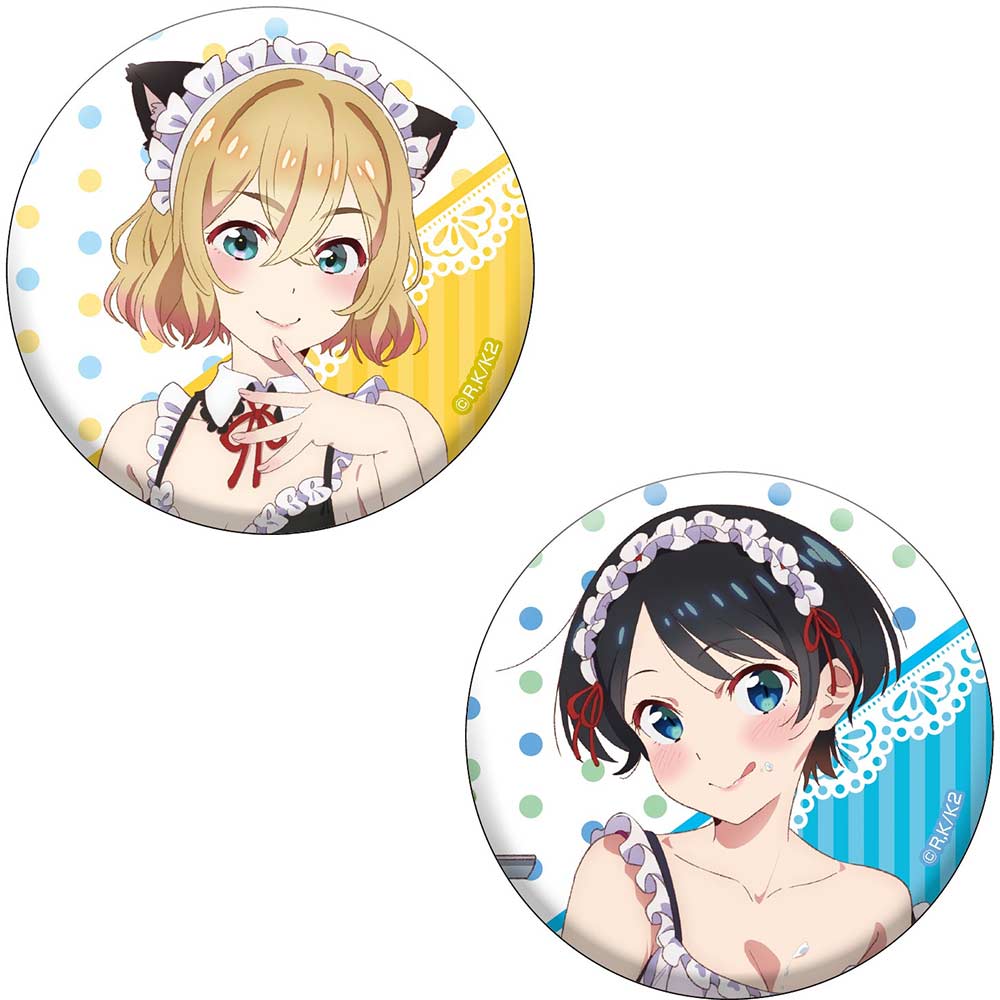 (PO) Rent-A-Girlfriend Original Illustration Can Badge Set Swimwear Maid Ver. B Image_1