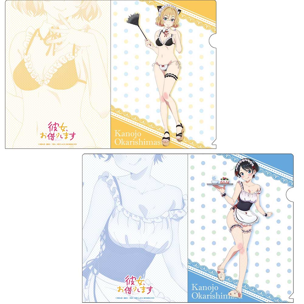 (PO) Rent-A-Girlfriend Original Illustration Clear File Set Swimwear Maid Ver. B Image_1