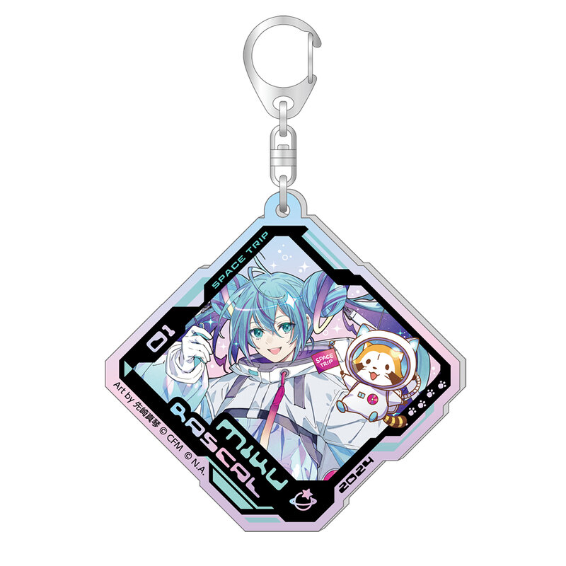(PO) Hatsune Miku x Rascal the Raccoon 2024 Aurora Acrylic Key Chain Hatsune Miku Image_1