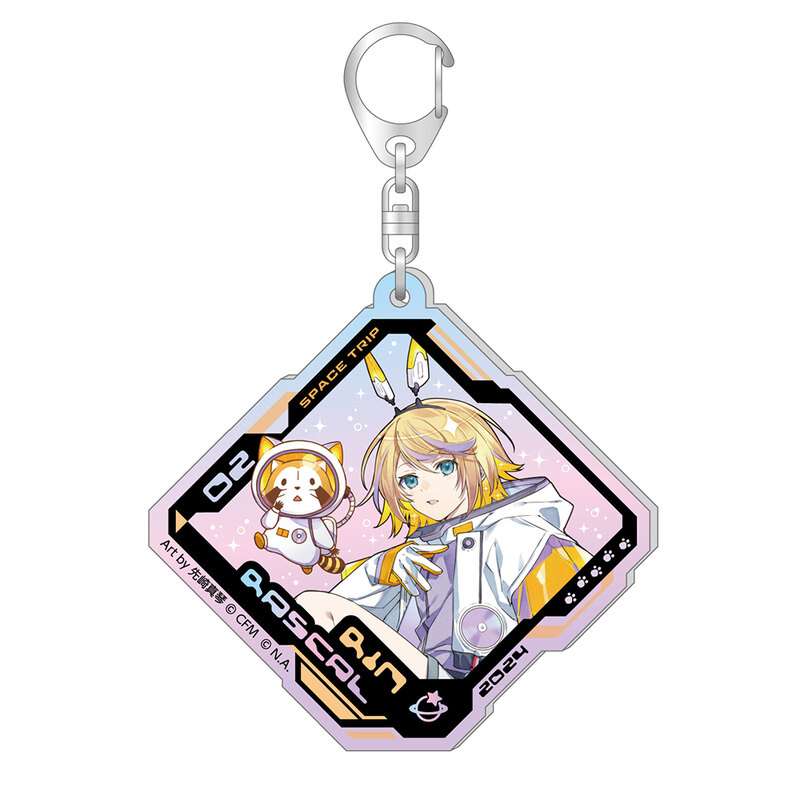 (PO) Hatsune Miku x Rascal the Raccoon 2024 Aurora Acrylic Key Chain Kagamine Rin Image_1