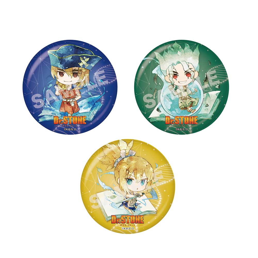 (PO) Dr. Stone Chara Deru Art Metallic Can Badge 01 Vol. 1 [BOX] Image_2