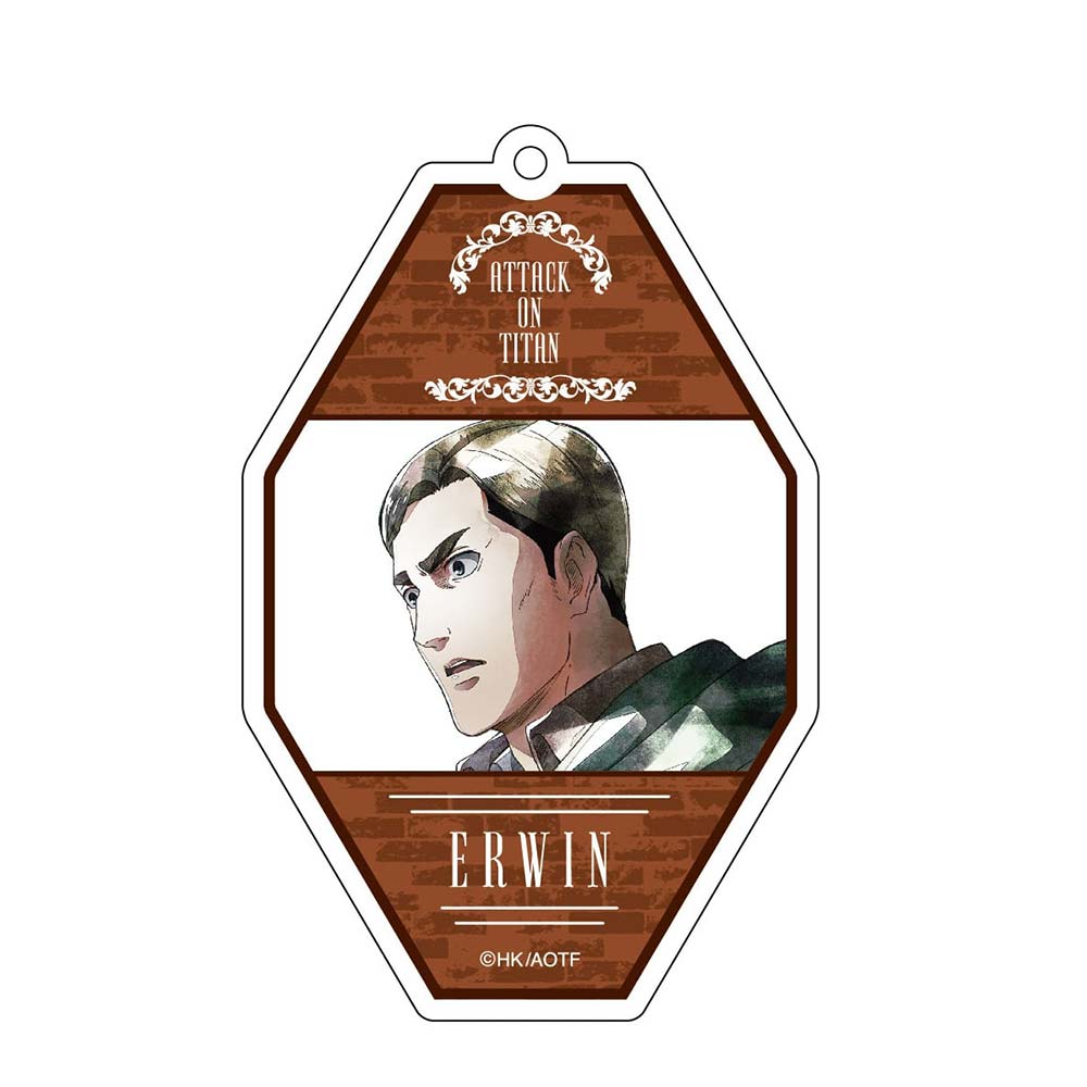 (PO) Attack on Titan Acrylic Key Chain Art-Pic Erwin Image_1