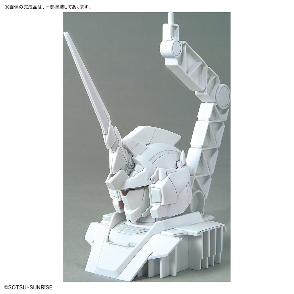 1/48 The Gundam Base Limited Unicorn Gundam Head Display Base (Psycho-Frame Color Variation Ver.) ＆Unicorn Gundam 02 Banshee Head Display Base set (P Bandai) Image_3
