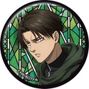 (PO) Attack on Titan Can Badge Set Levi & Hans Image_1