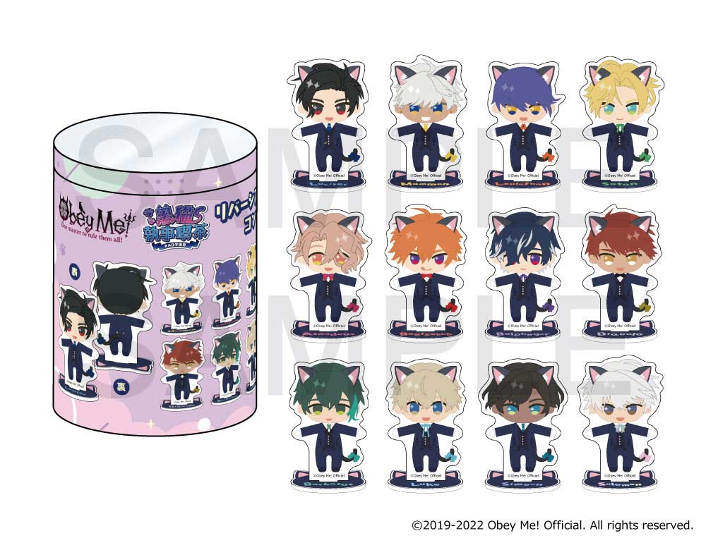 (PO) Obey Me! Black Cat Butler Cafe Reversible Acrylic Stand Complete Box [BOX] Image_2