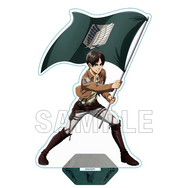 (PO) Attack on Titan Acrylic Stand Acrylic Stand Survey Corps Flag Ver. Eren Image_1