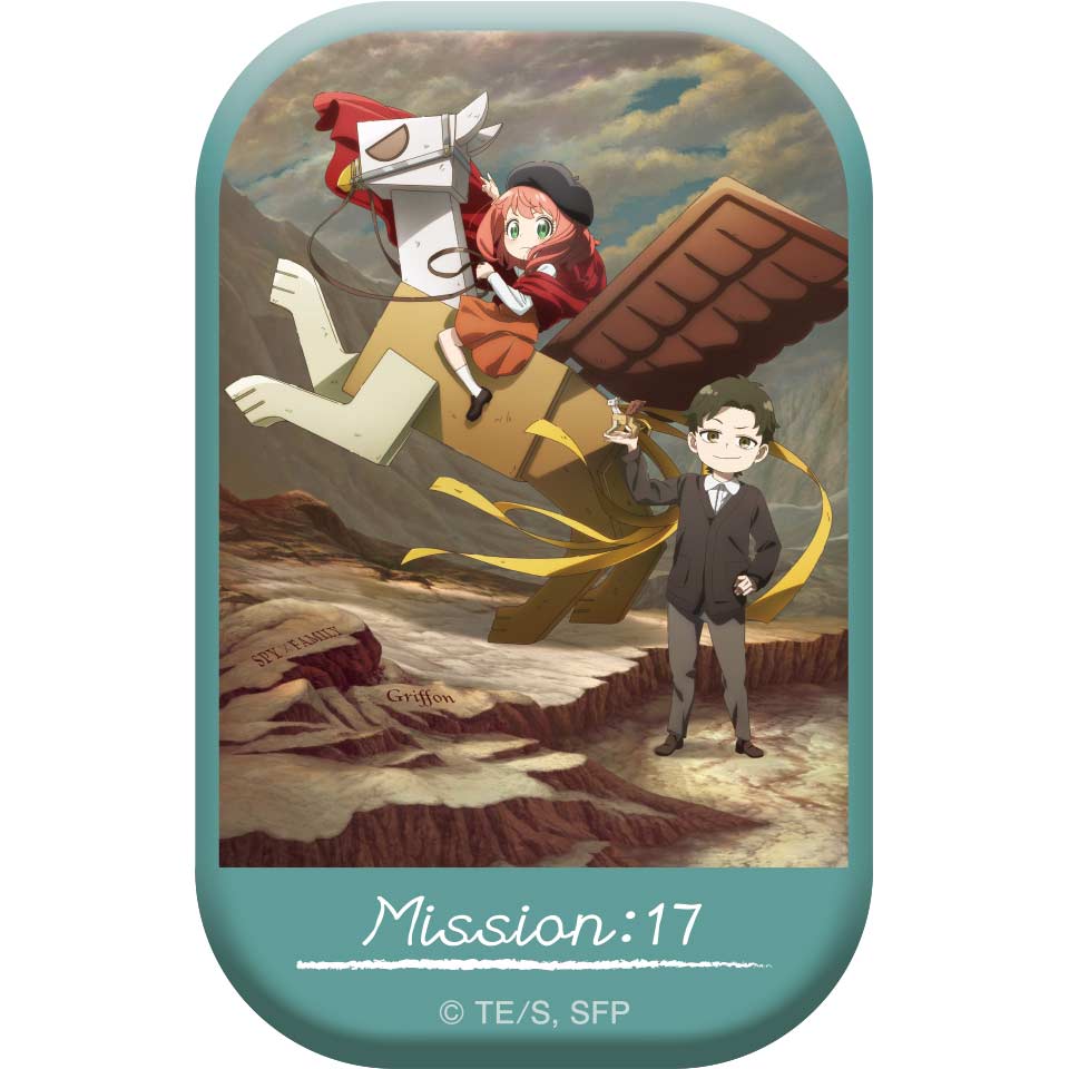 (PO) SPY x FAMILY Square Can Badge MISSION: 17 Carry Out the Griffin Plan / Fullmetal Lady / Omelet Rice Image_1