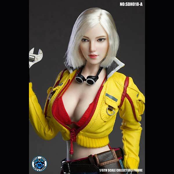 (PO) SDH018-A - Female Head Sculpt with Silver Hair (3) Image_4