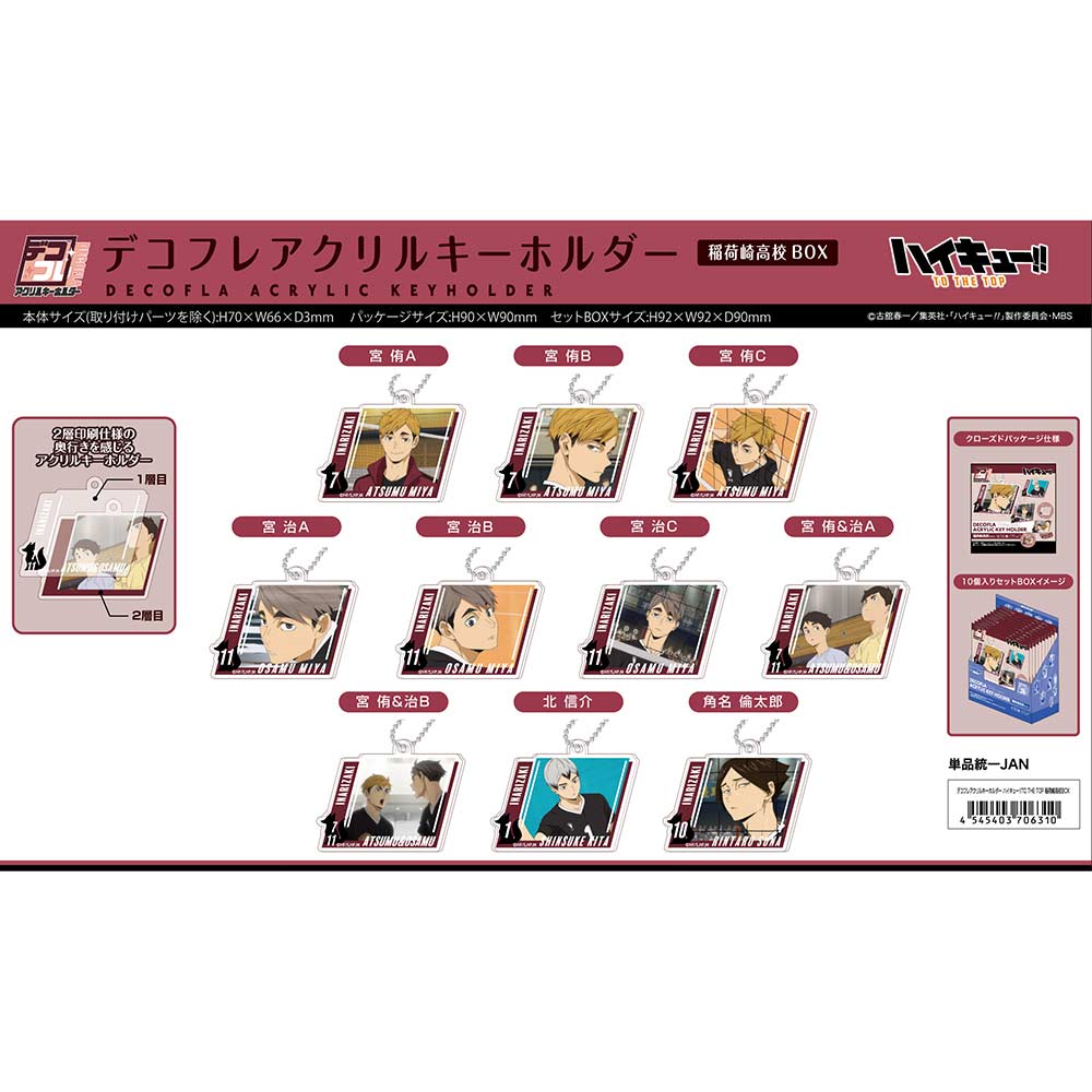 (PO) DECOFLA Acrylic Key Chain Haikyu! To The Top Inarizaki High School Box [BOX] Image_1