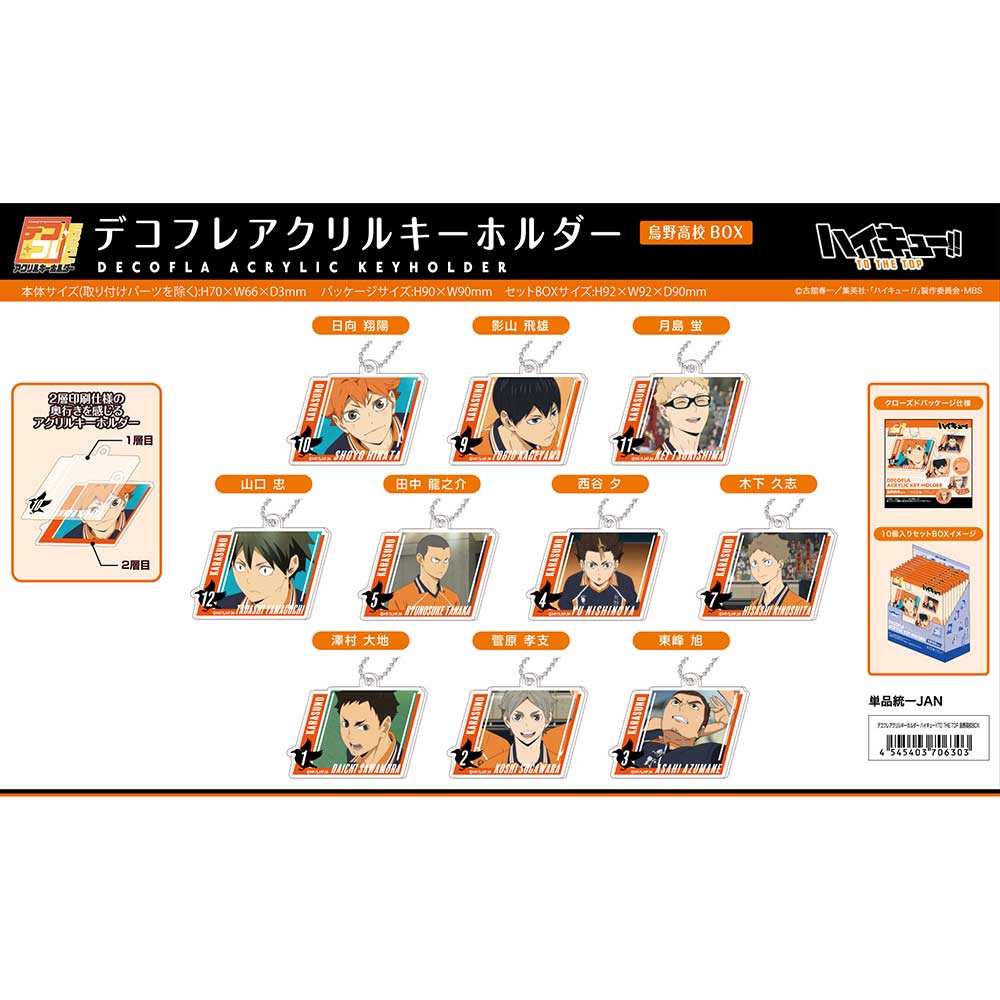 (PO) DECOFLA Acrylic Key Chain Haikyu! To The Top Karasuno High School Box [BOX] Image_1