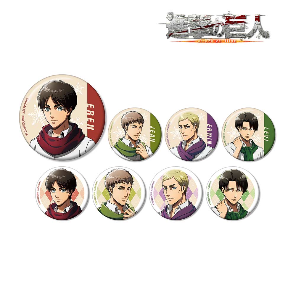 (PO) Attack on Titan Original Illustration Wear Muffler Ver. Trading Can Badge [BOX] Image_1
