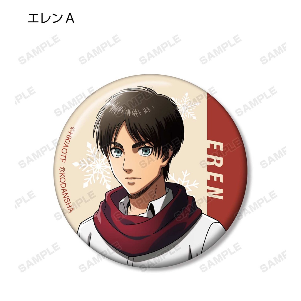 (PO) Attack on Titan Original Illustration Wear Muffler Ver. Trading Can Badge [BOX] Image_3