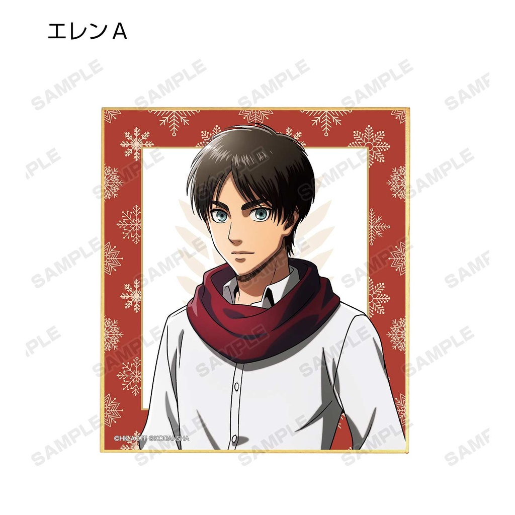 (PO) Attack on Titan Original Illustration Wear Muffler Ver. Trading Mini Shikishi [BOX] Image_3