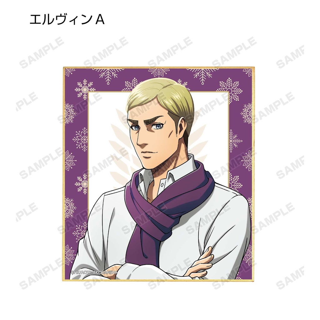 (PO) Attack on Titan Original Illustration Wear Muffler Ver. Trading Mini Shikishi [BOX] Image_5