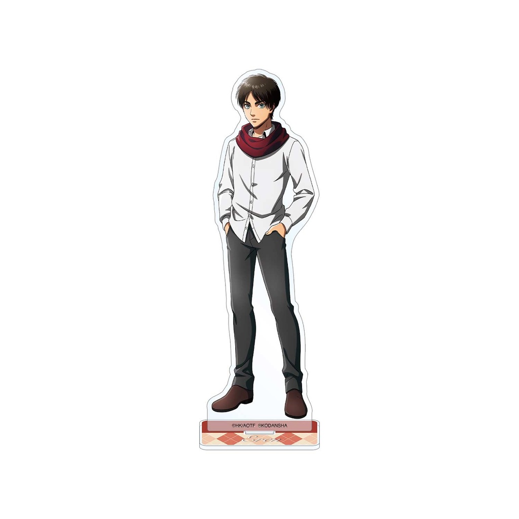 (PO) Attack on Titan Original Illustration Eren Wear Muffler Ver. Big Acrylic Stand Image_2