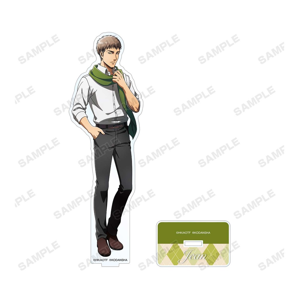 (PO) Attack on Titan Original Illustration Jean Wear Muffler Ver. Big Acrylic Stand Image_3
