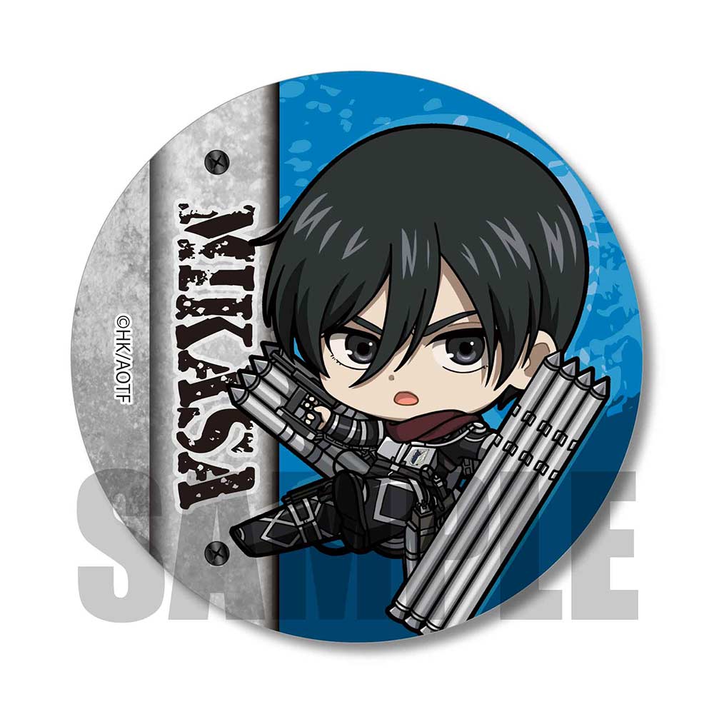 (PO) Attack on Titan Action Series Can Badge - Mikasa Ackerman Image_1