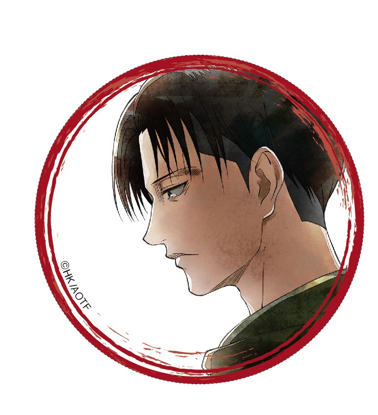 (PO) Attack on Titan Chara Badge Collection Art-Pic Levi Image_5