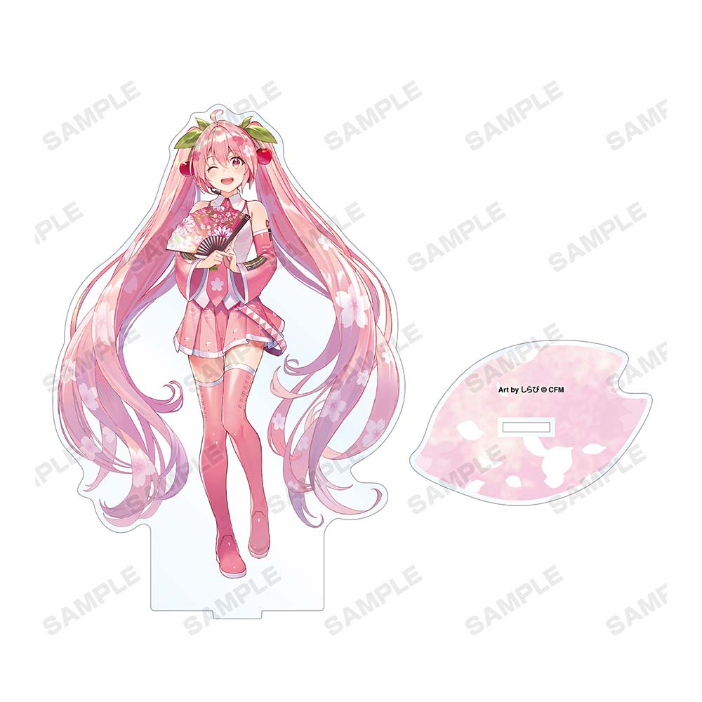 (PO) Hatsune Miku Sakura Miku Original Illustration Art by Shirabii Big Acrylic Stand - Sakura Miku Image_2