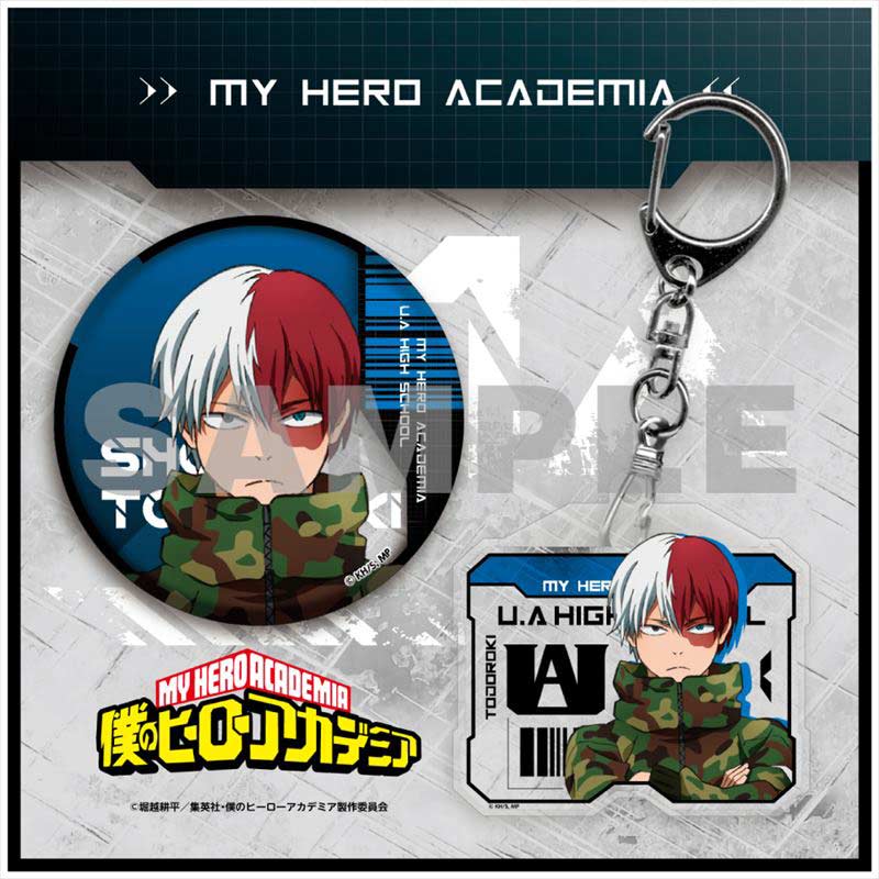 (PO) My Hero Academia Can Badge & Acrylic Key Chain Set - Todoroki Shoto Camouflage Image_1