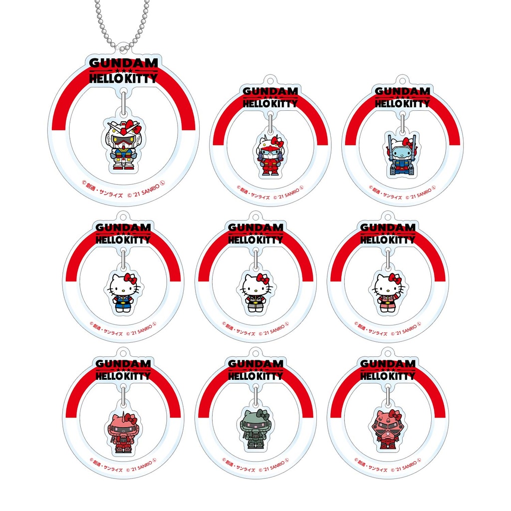 (PO) Gundam & Hello Kitty Trading Yurayura Acrylic Key Chain [BOX] Image_2