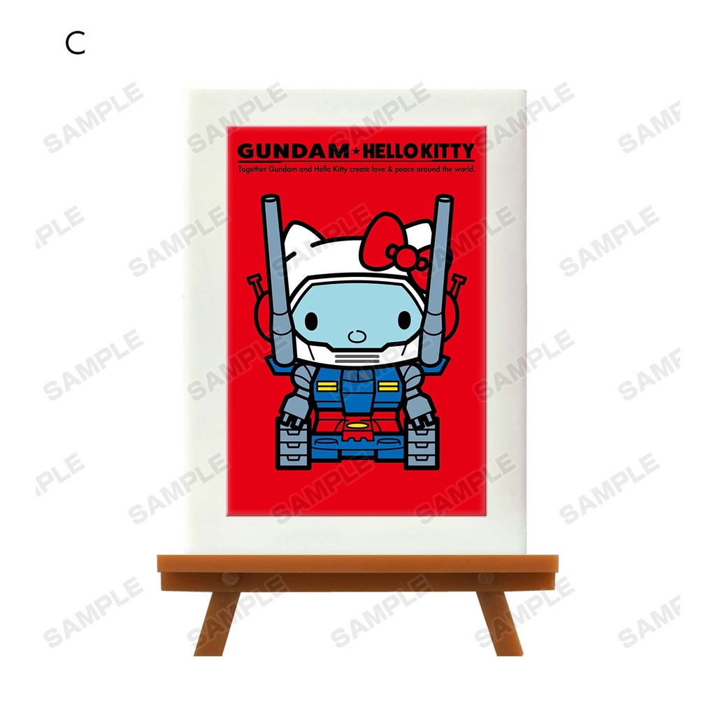 (PO) Gundam & Hello Kitty Trading Mini Art Frame [BOX] Image_5