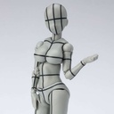 (PO) S.H.Figuarts Body-chan Kentaro Yabuki Wire Frame (Gray Color Ver.) Image_1