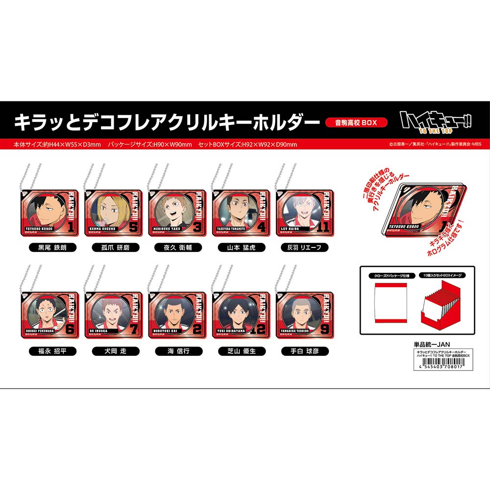 (PO) Kiratto DECOFLA Acrylic Key Chain Haikyu! To The Top Nekoma High School BOX [BOX] Image_1